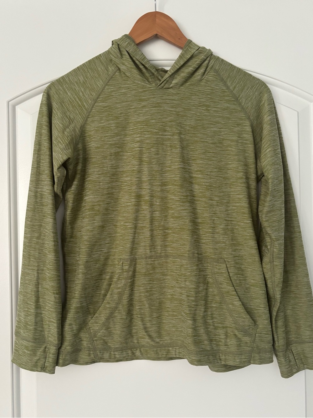 Hanna Andersson Kids Active UV Sunblock Hoodie Green Space Dye Size 12 150cm
